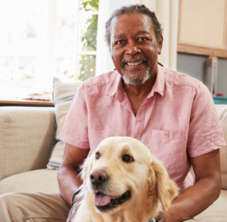 Senior Man and a Dog Senior Man and a Dog